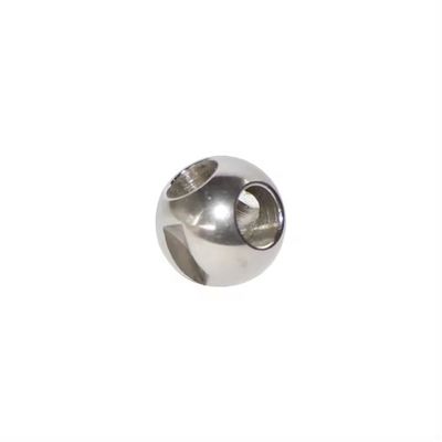 DN150-DN300 válvula de bola de plata de acero inoxidable de tres vías con resistencia a altas temperaturas y superficie pulida en espejo