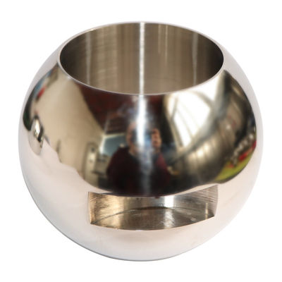 Válvula de bolas de acero inoxidable pulido con bolas en forma de V y resistencia a la corrosión