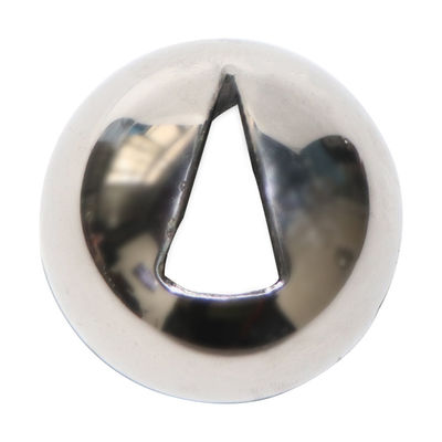 Válvula de bolas de acero inoxidable pulido con bolas en forma de V y resistencia a la corrosión