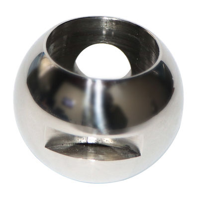Válvula de bolas de acero inoxidable pulido con bolas en forma de V y resistencia a la corrosión