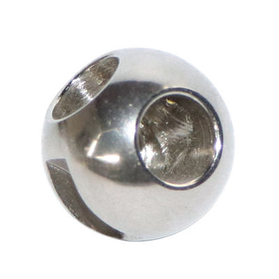Válvula de bolas de acero inoxidable pulido con bolas en forma de V y resistencia a la corrosión
