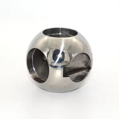 Bola de válvula de acero inoxidable en forma de V con superficie pulida de espejo superior