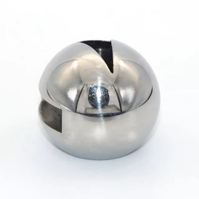 Bola de válvula de acero inoxidable en forma de V con superficie pulida de espejo superior