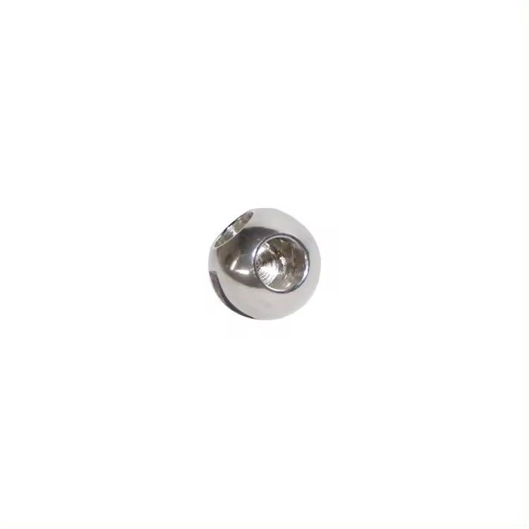 DN150-DN300 válvula de bola de plata de acero inoxidable de tres vías con resistencia a altas temperaturas y superficie pulida en espejo